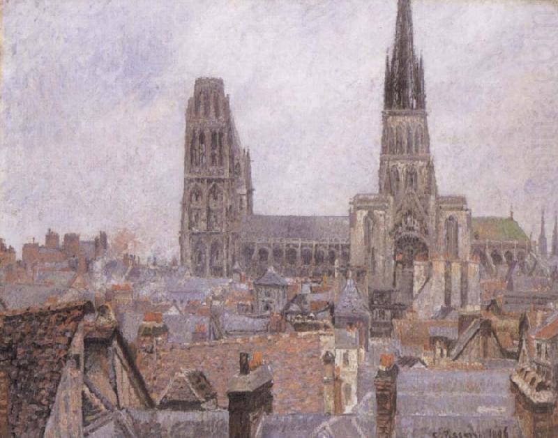 Camille Pissarro The Roofs of Old Rouen,Gray Weather china oil painting image